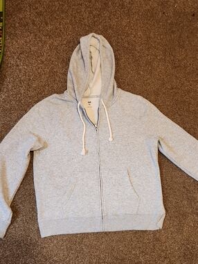 SO Light Gray Zip-Up Hoodie